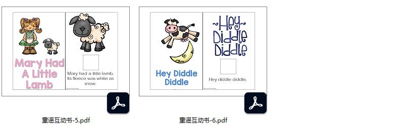 图片[4]-186页童谣类-英语启蒙系列，安静书素材，电子版PDF打印资源，百度网盘下载-淘学学资料库