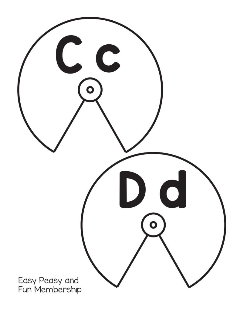 图片[1]-Alphabet-Spinner-Color字母转盘，26页PDF可打印-淘学学资料库