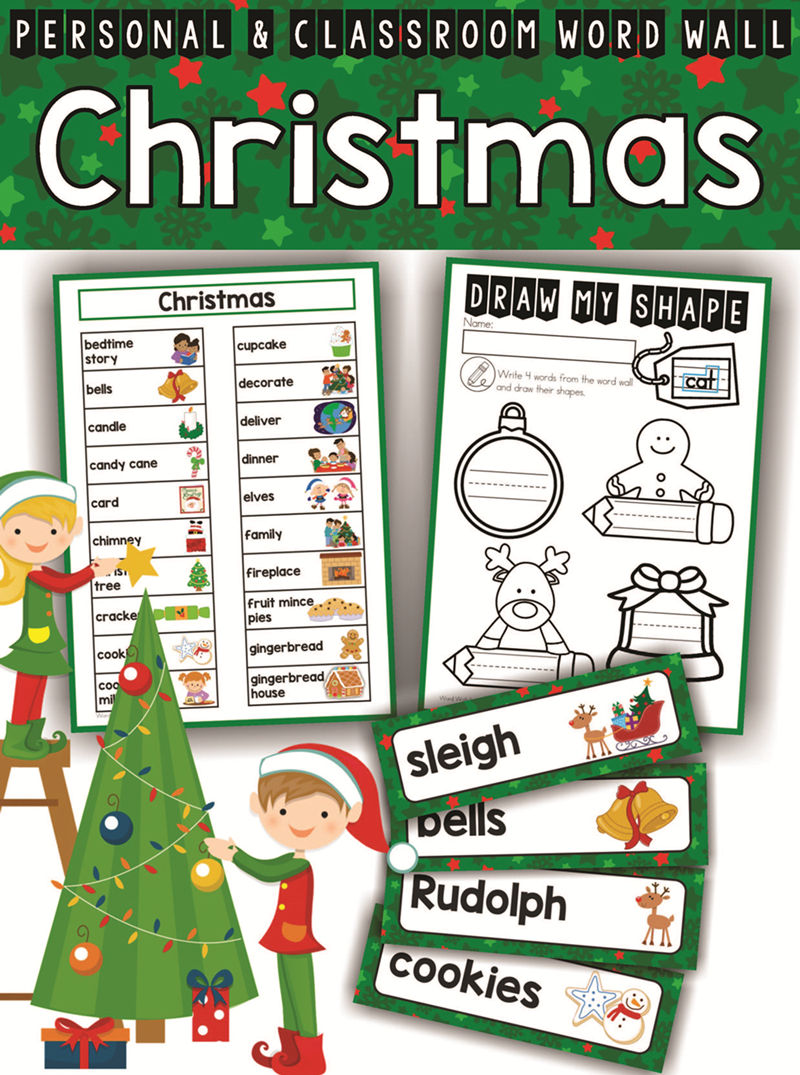 图片[1]-Christmas Word Wall，55页PDF-淘学学资料库
