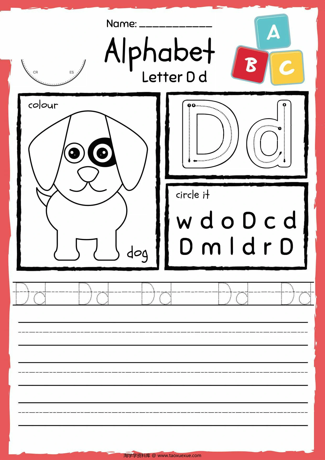 图片[3]-My-Alphabet-Tracing，27页PDF电子版-淘学学资料库