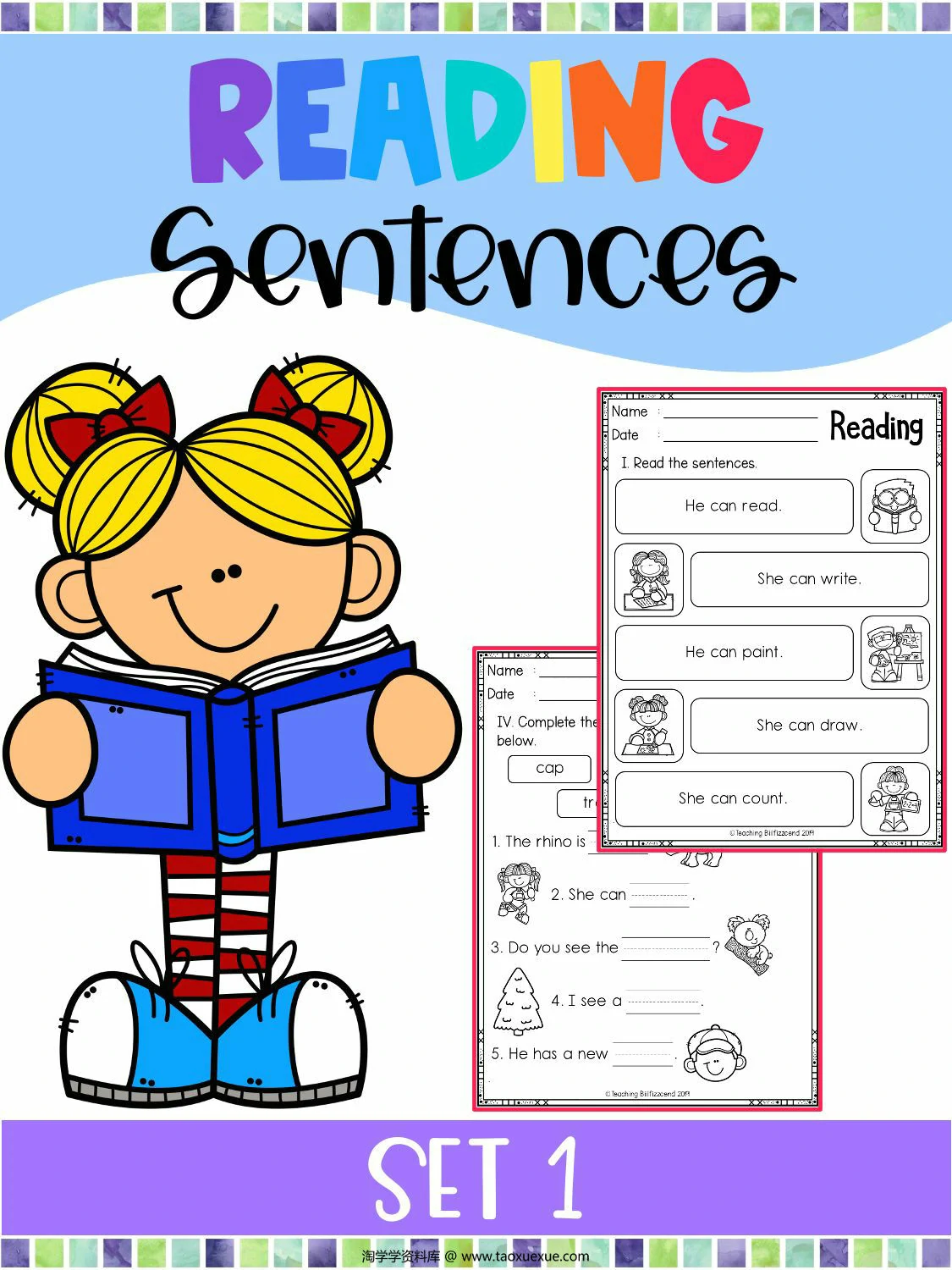 图片[1]-reading sentences_1，32页PDF可打印-淘学学资料库