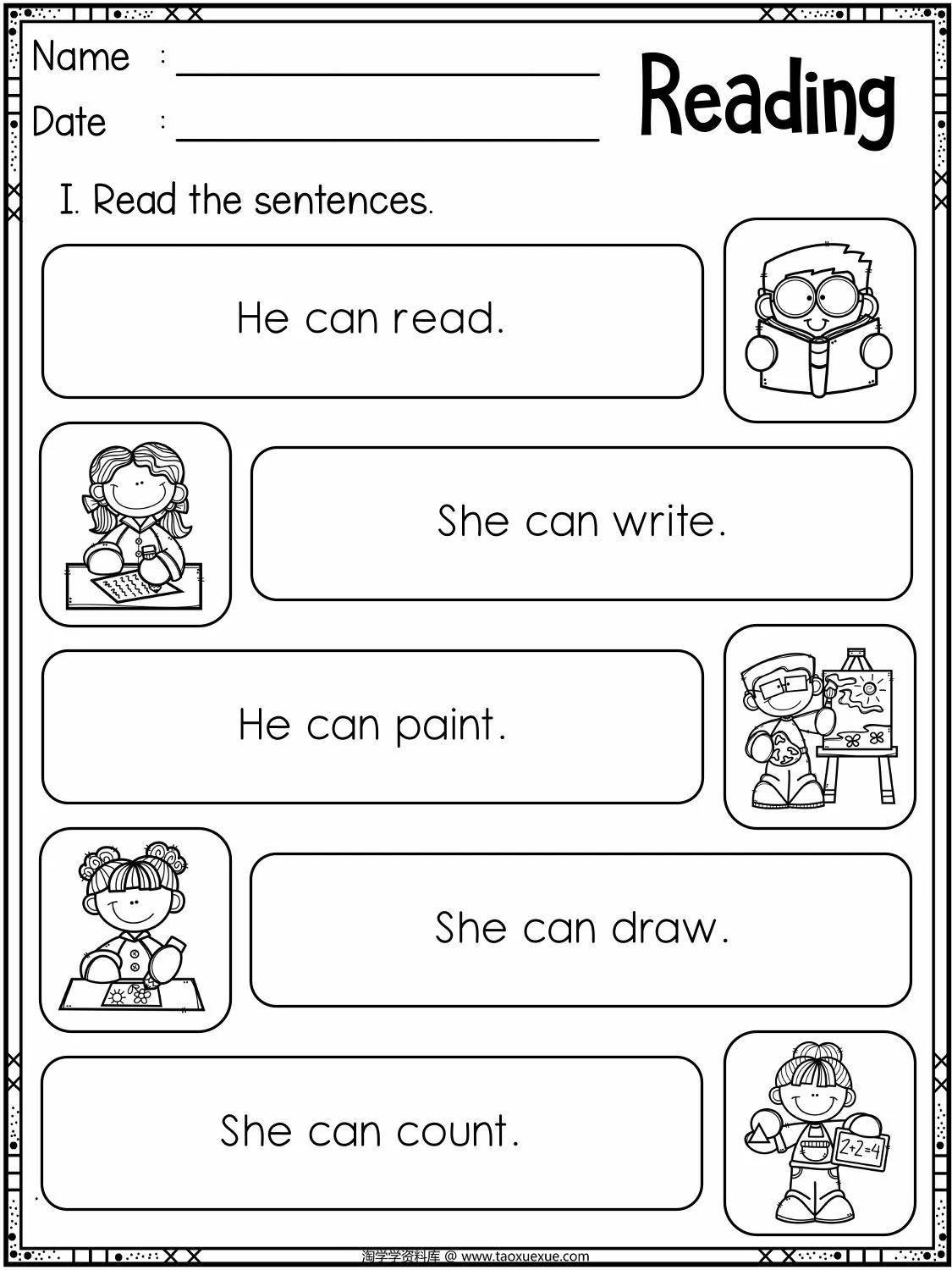 图片[2]-reading sentences_1，32页PDF可打印-淘学学资料库