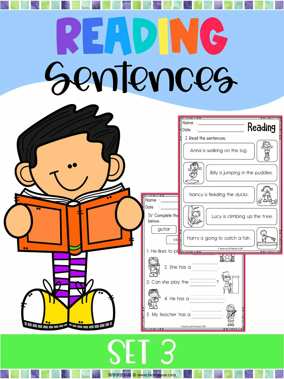 图片[1]-reading sentences_3，32页PDF电子版-淘学学资料库
