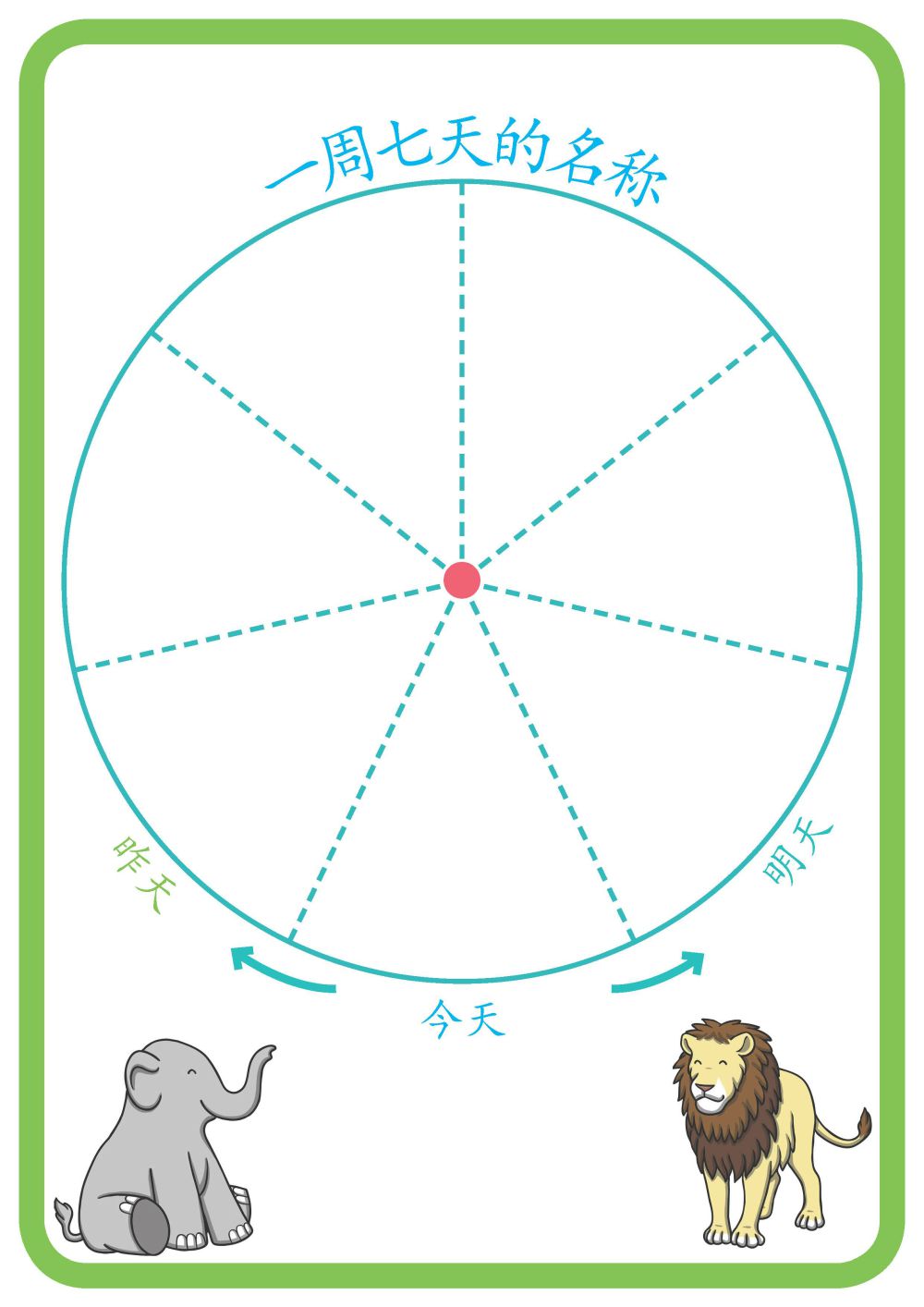 图片[1]-一周七天的名称认知-淘学学资料库