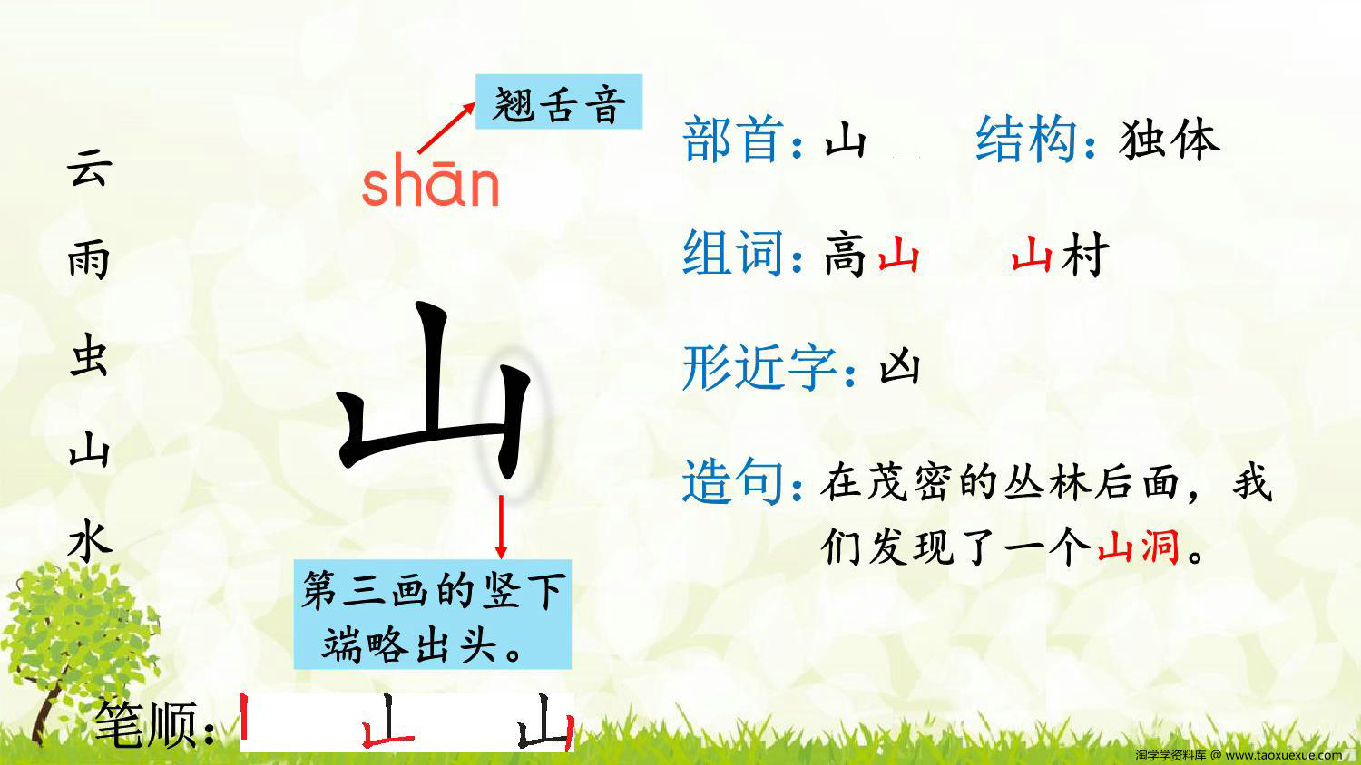 图片[4]-一年级上册语文写字表100字【生字教学】，150页PDF电子版-淘学学资料库