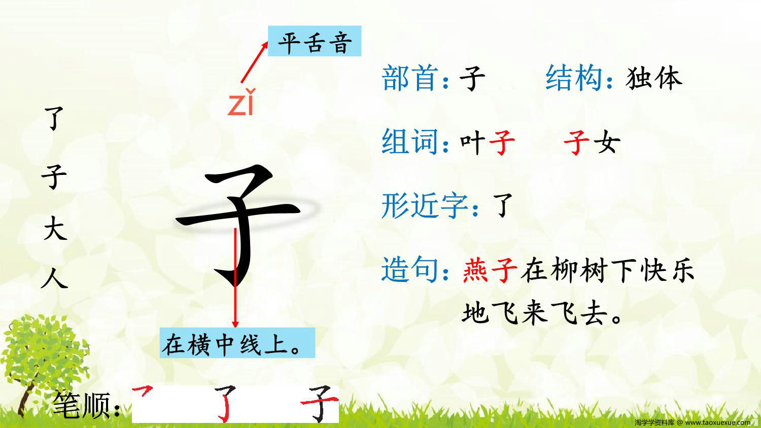 图片[5]-一年级上册语文写字表100字【生字教学】，150页PDF电子版-淘学学资料库