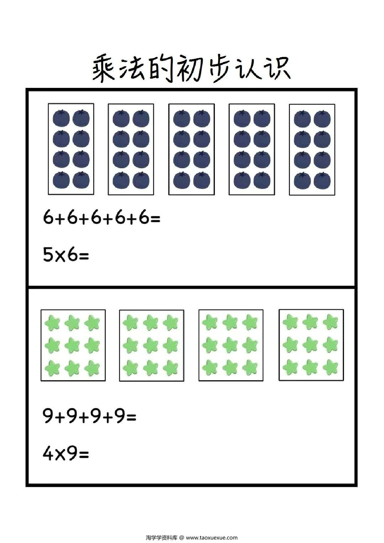 图片[2]-乘法的初步认识，15页PDF电子版-淘学学资料库