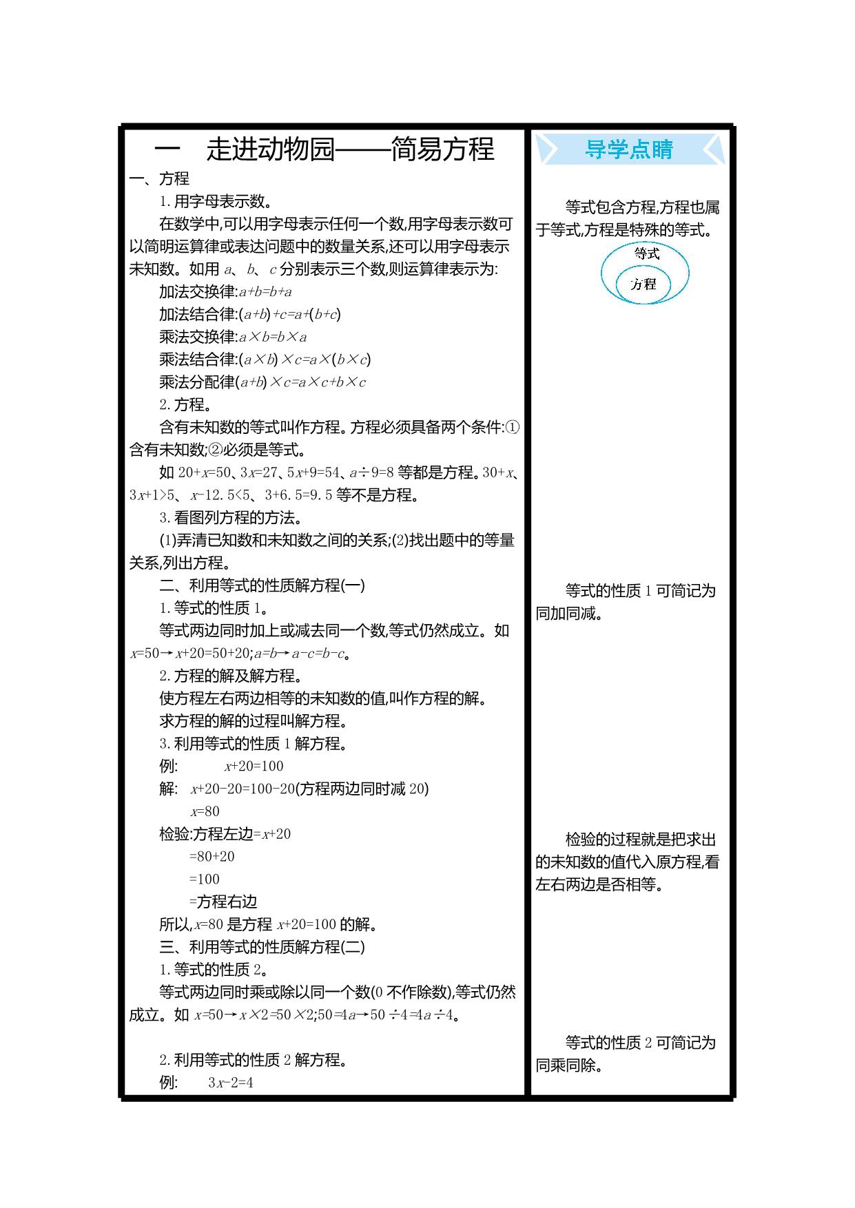 图片[1]-四年级下册数学 总复习 青岛版五四制-淘学学资料库