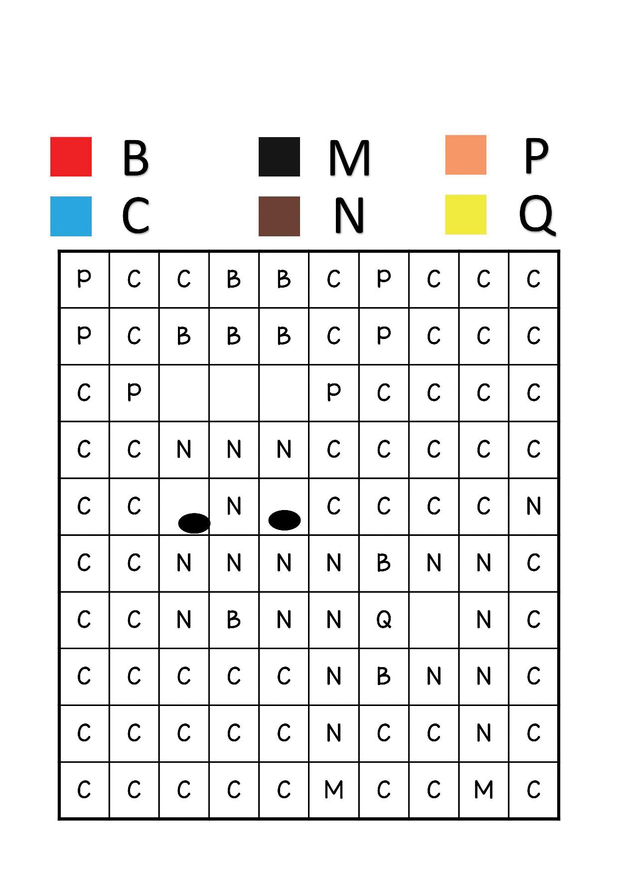 图片[3]-在单元格中填上与字母相对应的颜色，6页PDF-淘学学资料库