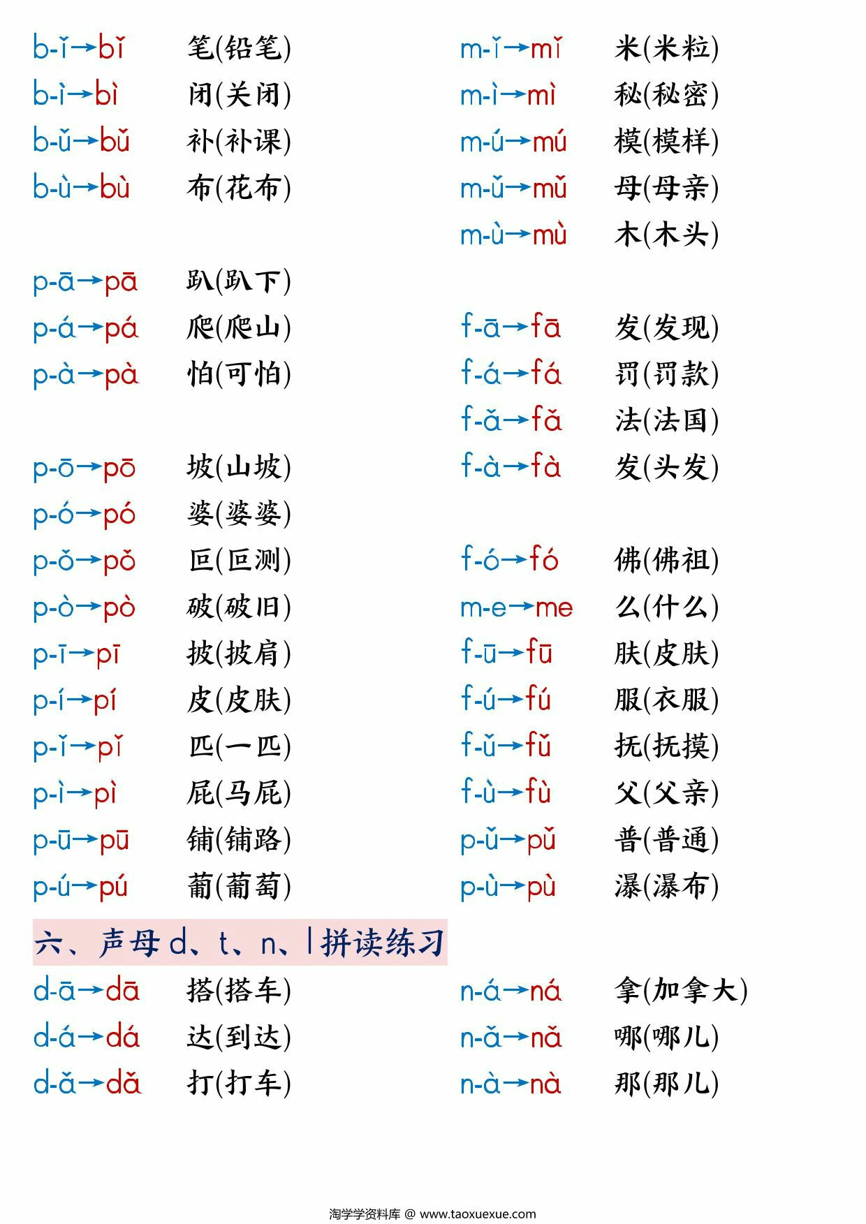 图片[4]-幼小衔接拼音重要知识点汇总，10页PDF可打印-淘学学资料库