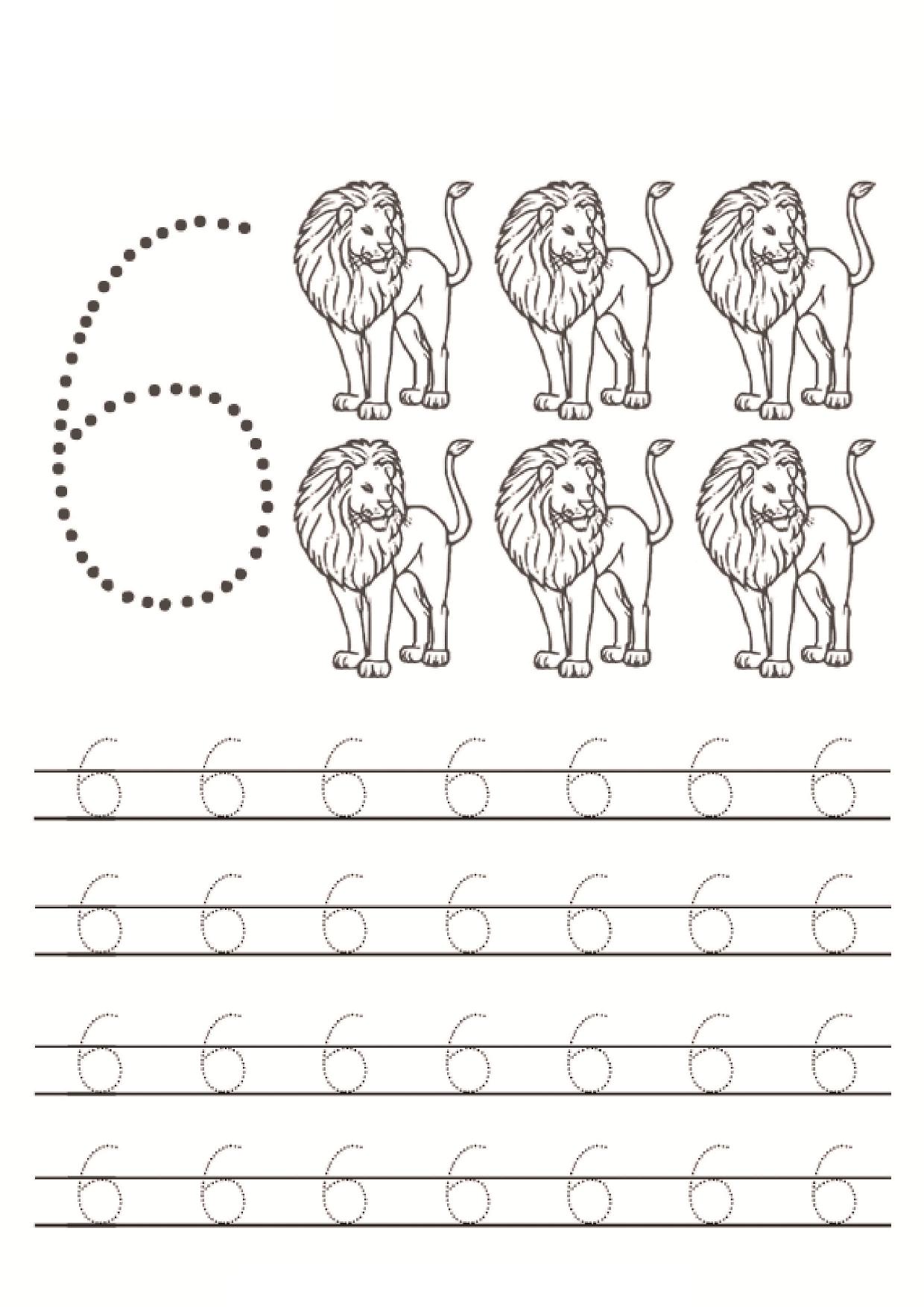 图片[4]-数字1-10书写练习，10页PDF-淘学学资料库